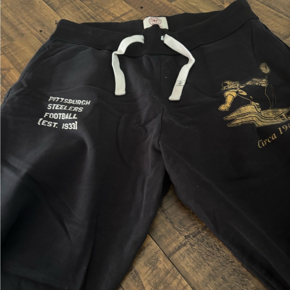 47 Brand Black Pittsburgh Steelers Joggers